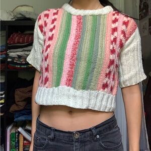 Handmade by me! Strawberry Crochet Kids Sweater